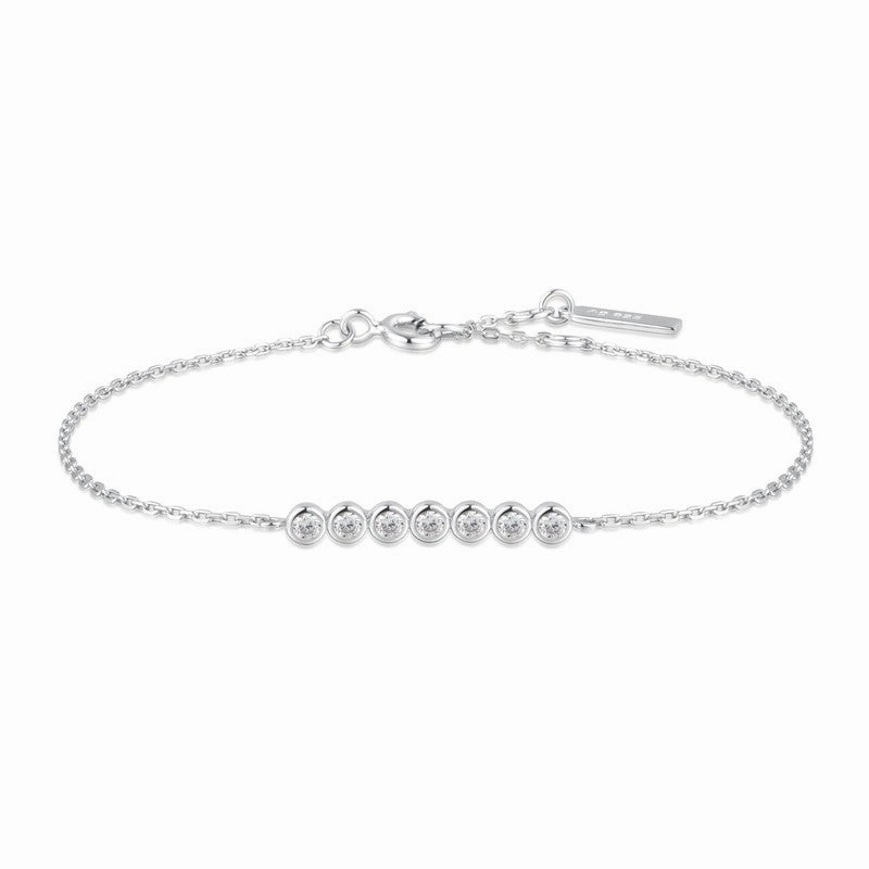 Ania Haie Silver Bezel Set Bracelet