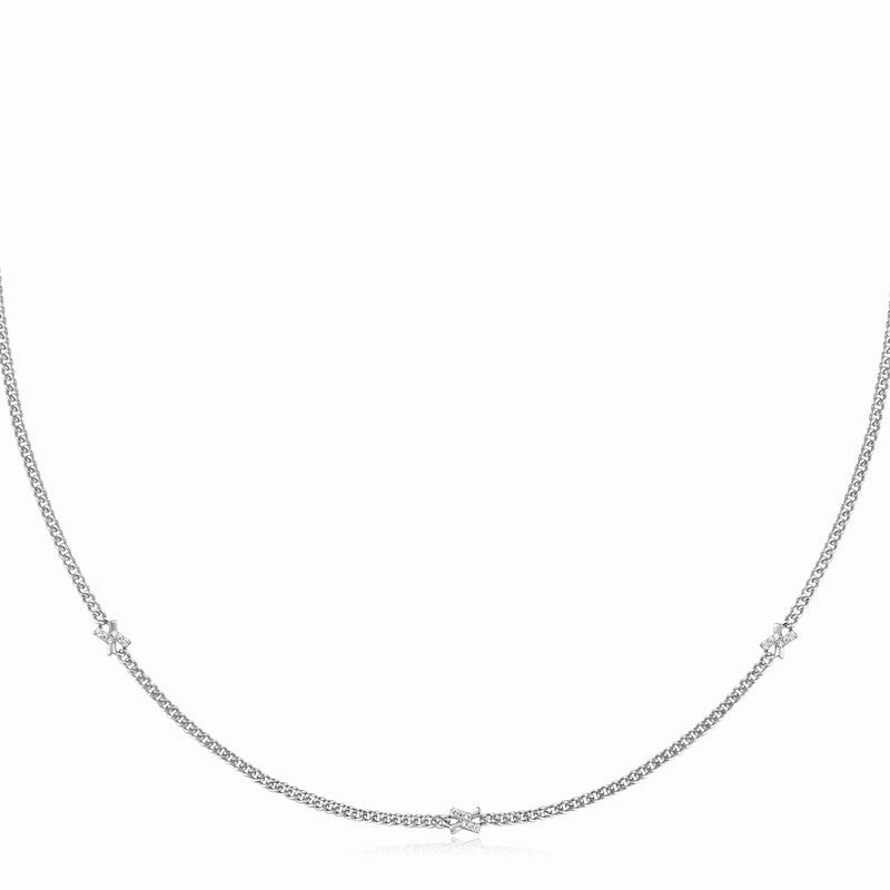 Ania Haie Silver Cross Station Necklace
