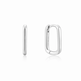 Ania Haie Silver Large Oval Huggies