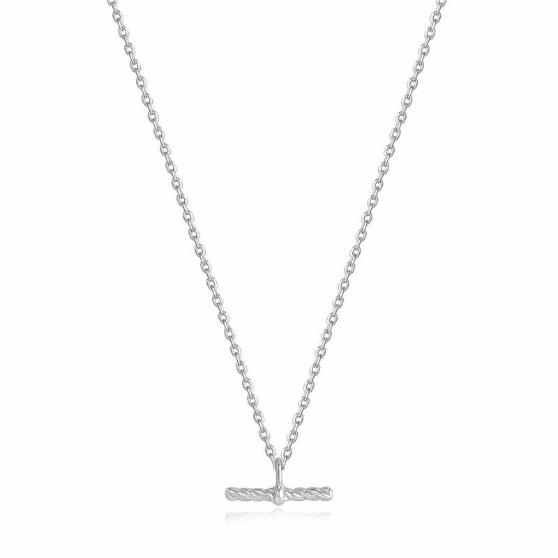 Ania Haie Silver Rope T-Bar Necklace