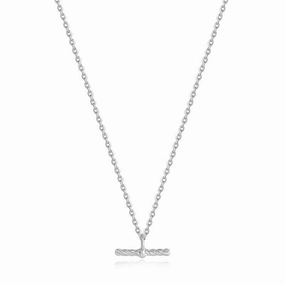 Ania Haie Silver Rope T-Bar Necklace