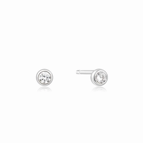 Ania Haie Silver Solitaire Cubic Zirconia Studs