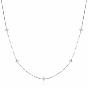 Ania Haie Silver Stars Station Necklace