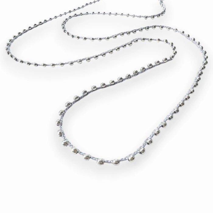 ANN LIGHTFOOT - BRAIDED INTERMITTENT 3MM BRASS STRAND NECKLACE