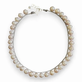 ANN LIGHTFOOT - FRESHWATER PINK PEARL COLLIER NECKLACE
