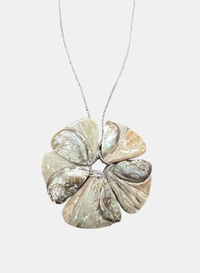 ANN LIGHTFOOT - LARGE ABALONE FLOWER NECKLACE