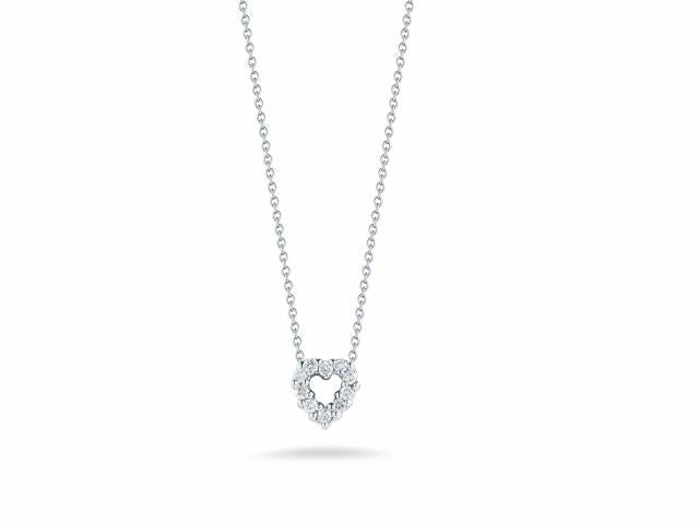 Baby Open Heart Necklace with Diamonds