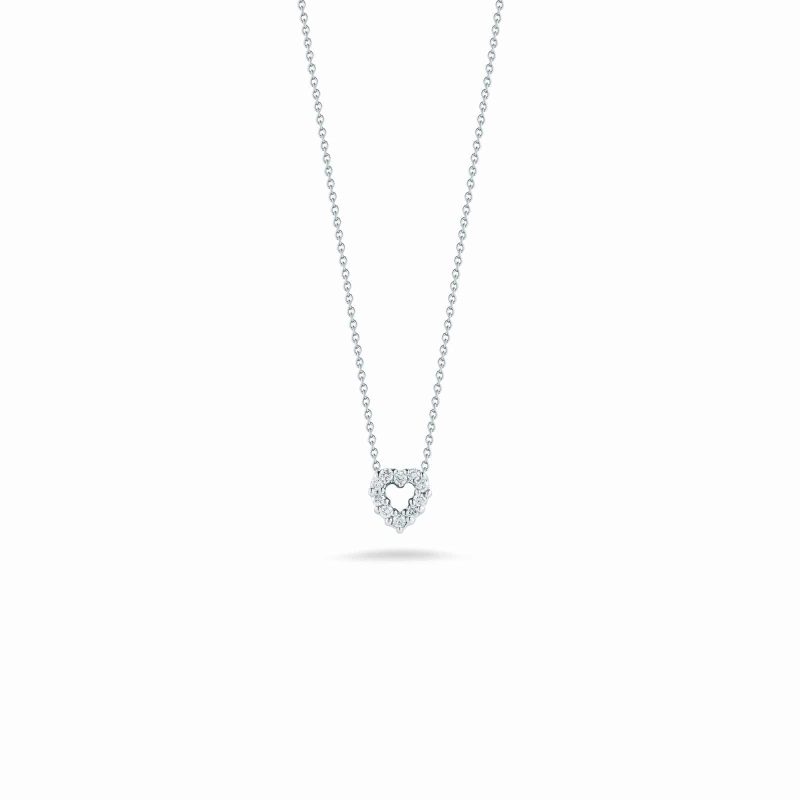 Baby Open Heart Necklace with Diamonds