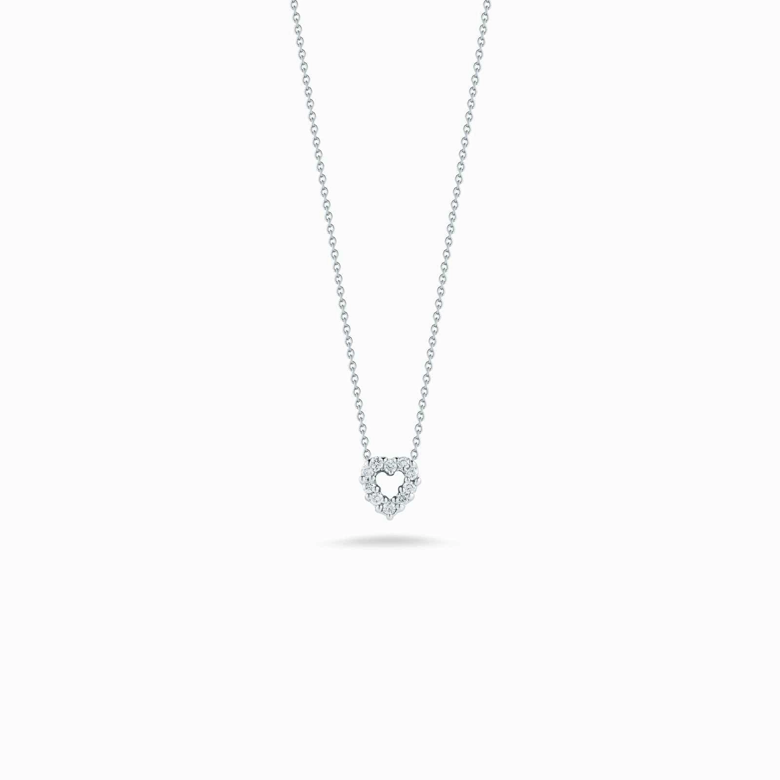 Baby Open Heart Necklace with Diamonds