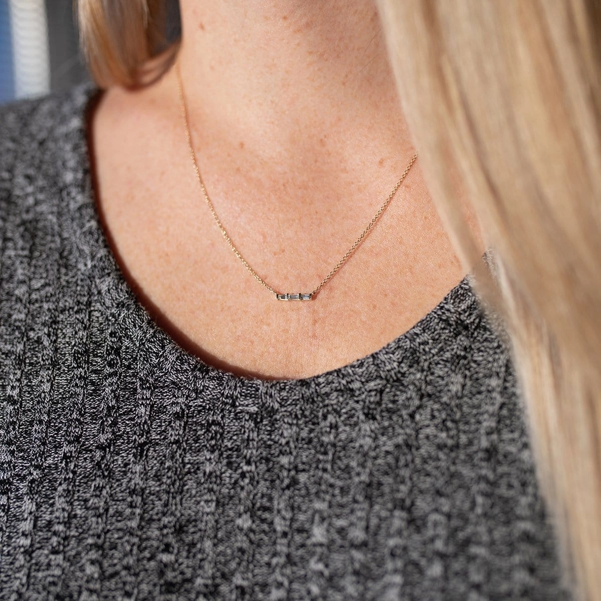 Baguette Diamond Pendant