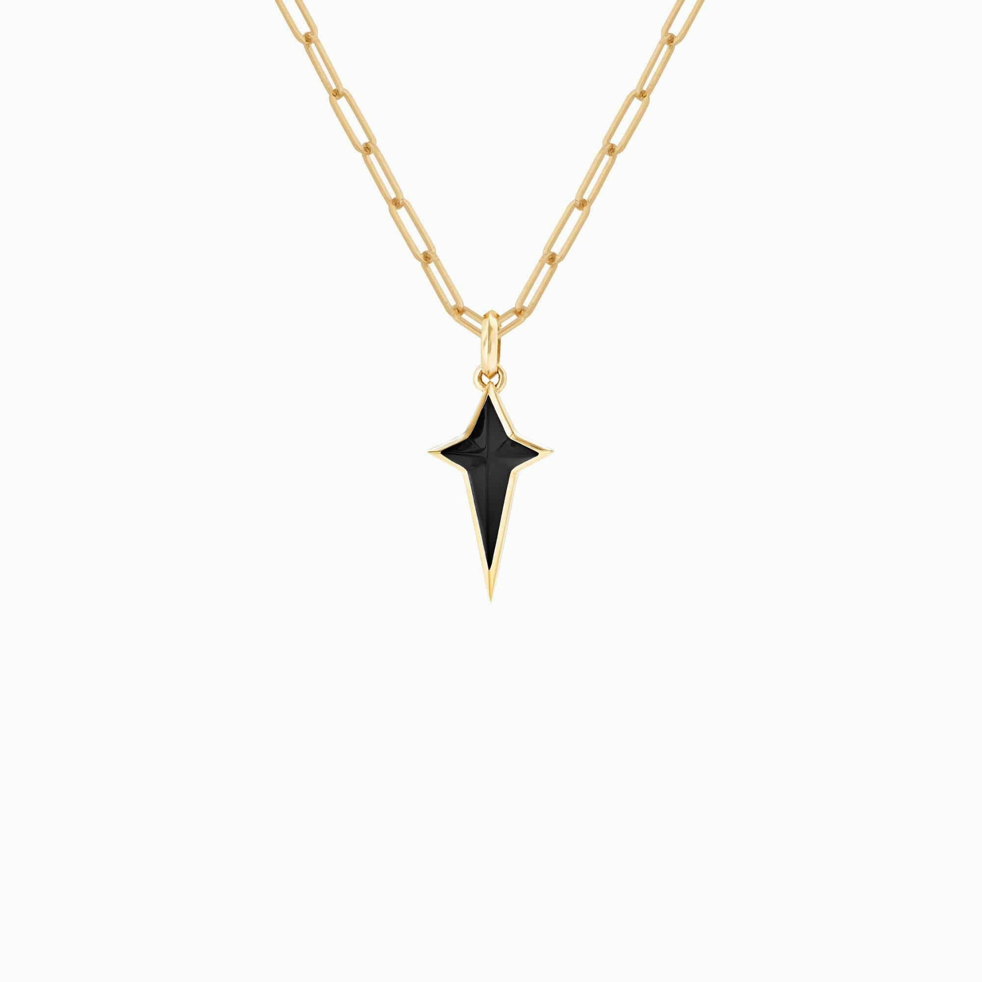 Black Ceramic Bitcross Pendant