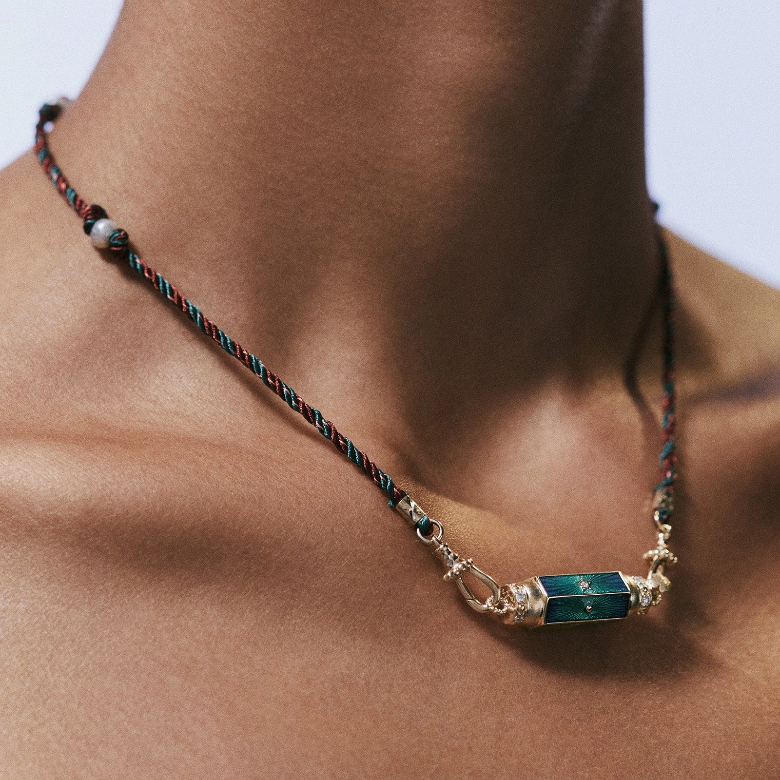 Blue Baby Locket Necklace