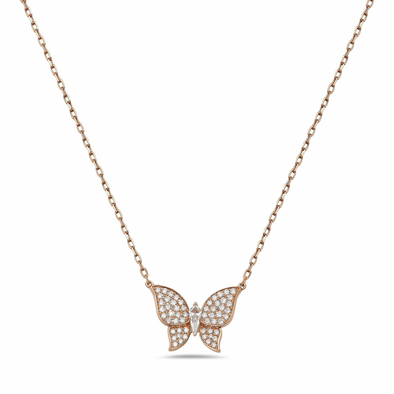 Butterfly Necklace with Diamonds