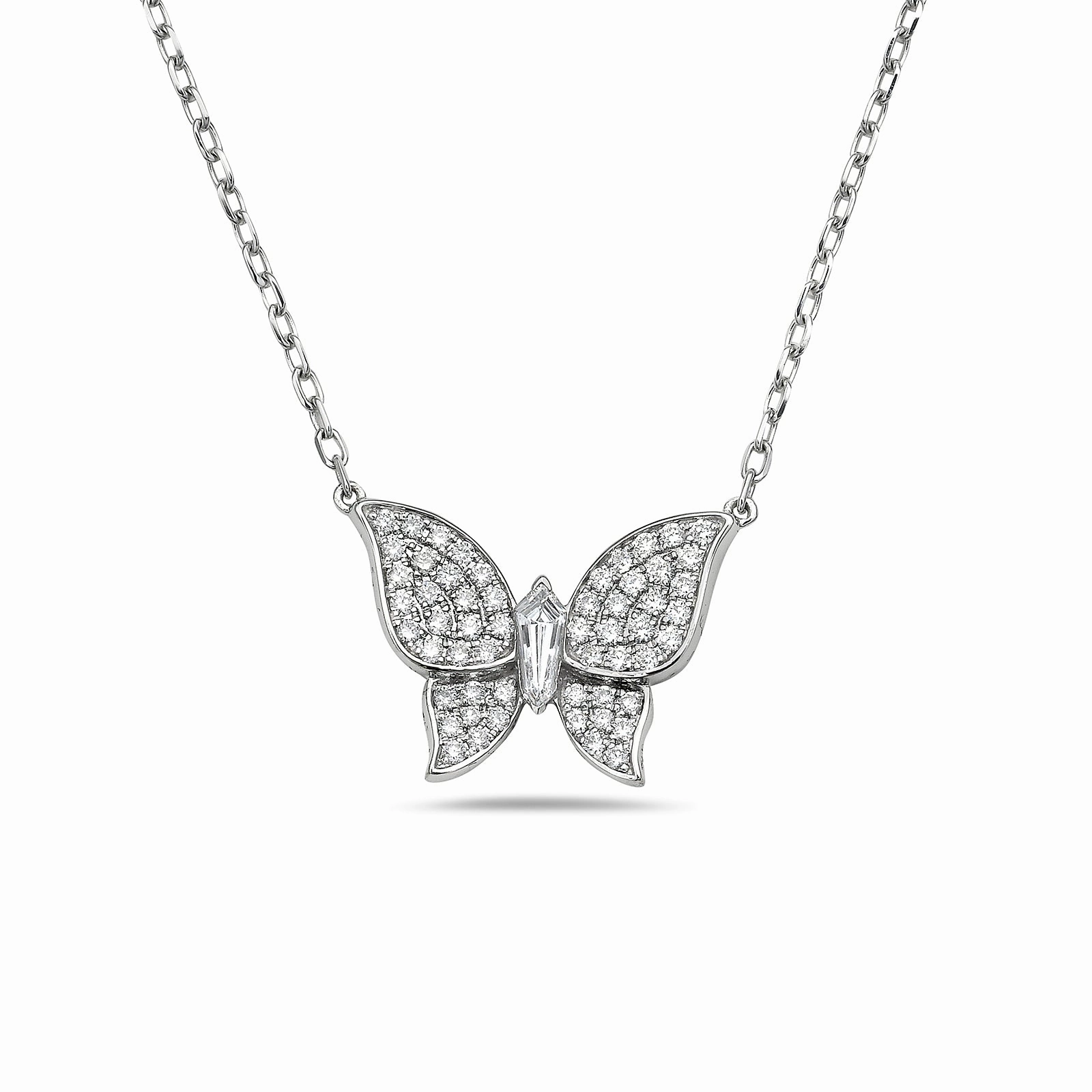 Butterfly Necklace with Diamonds