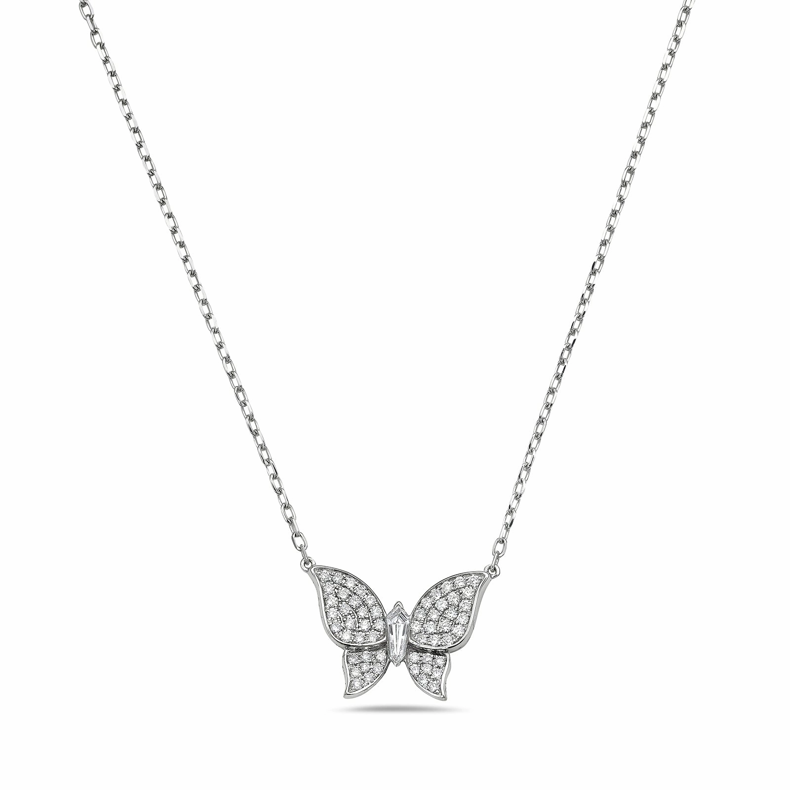 Butterfly Necklace with Diamonds