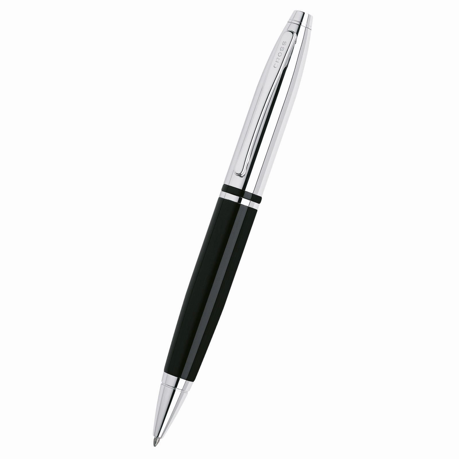 Calais Chrome & Black Lacquer Ballpoint Pen