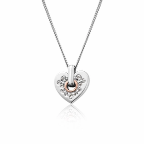 Cariad Sterling Silver Sparkle Pendant with Topaz