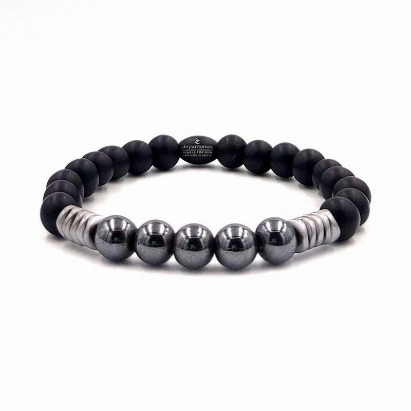 Chrysostomos Handmade Bracelet with Onyx