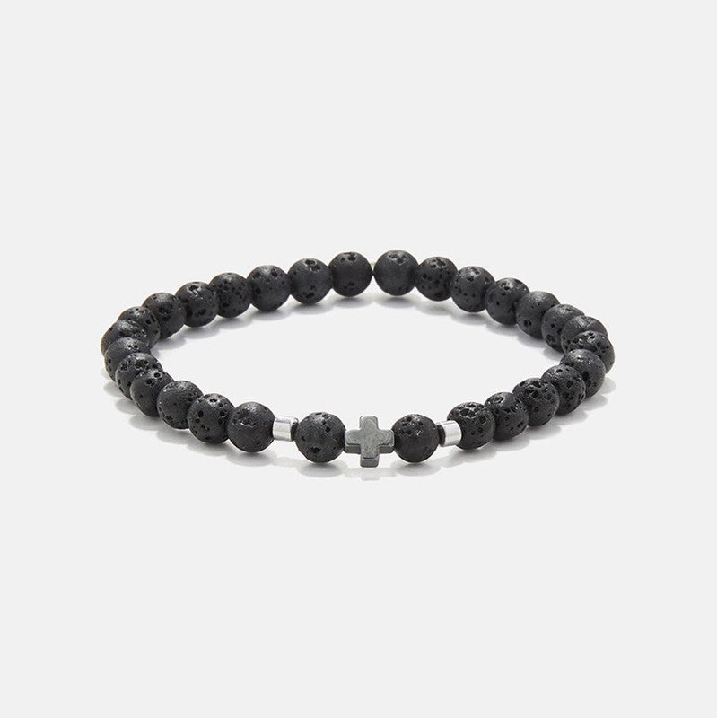 Chrysostomos Handmade Bracelet with Onyx & Hematite