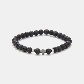 Chrysostomos Handmade Bracelet with Onyx & Hematite