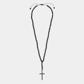 Chrysostomos Handmade Rosary Necklace with Onyx