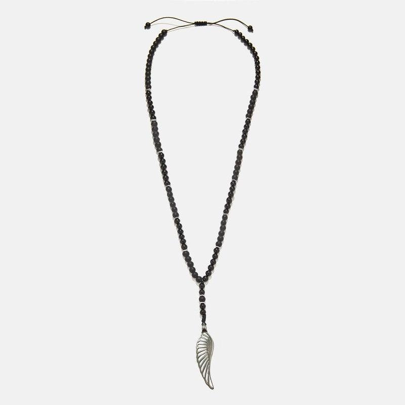 Chrysostomos Handmade Rosary Necklace with Onyx