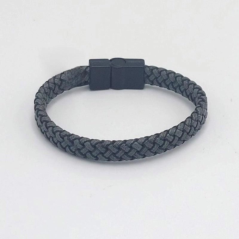 Chrysostomos Kids Bracelet Handmade, in Matte Grey Color. Magnetic clasp