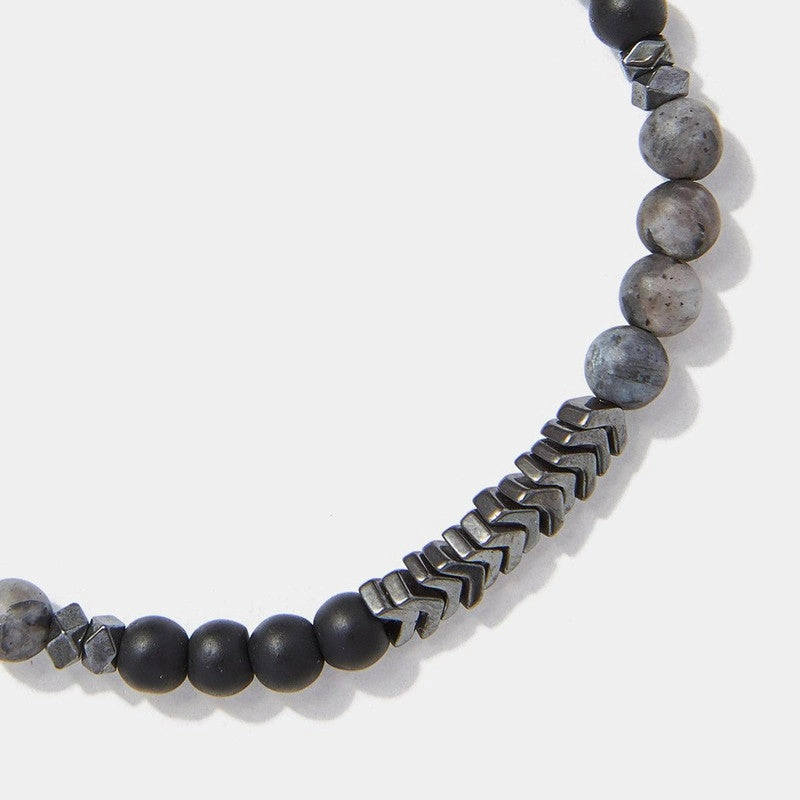 Chrysostomos Kids Handmade Natural Mineral Stones of Grey Larvikite