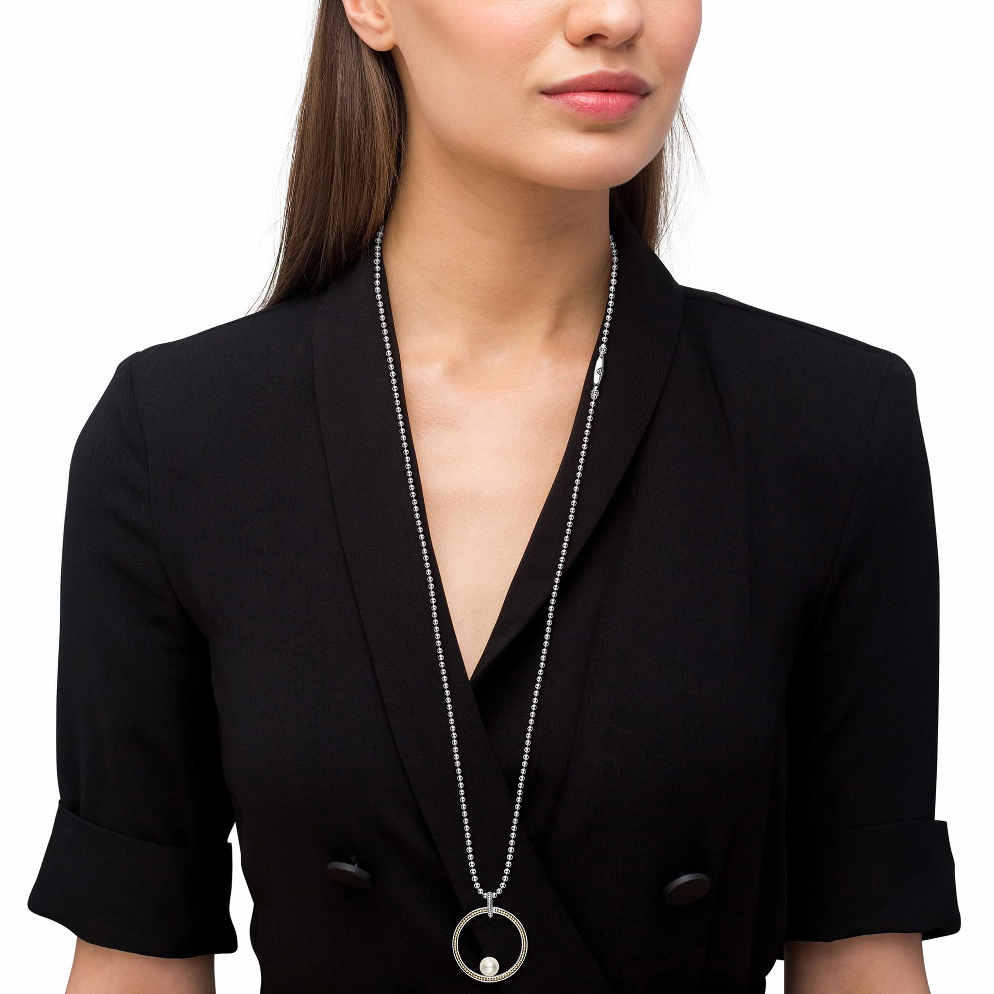 Circle Pearl Statement Necklace