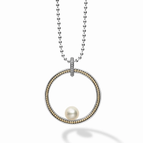 Circle Pearl Statement Necklace