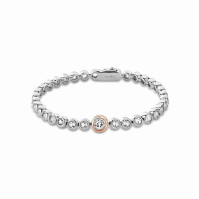 Clogau Celebration White Topaz Sterling Silver Tennis Bracelet