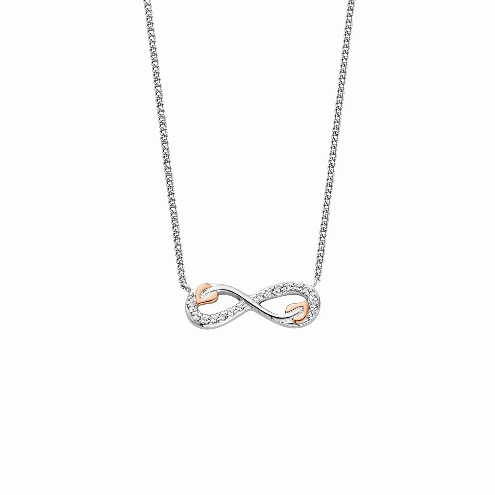 Clogau Tree of Life infinity white topaz and sterling silver necklace