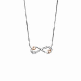 Clogau Tree of Life infinity white topaz and sterling silver necklace