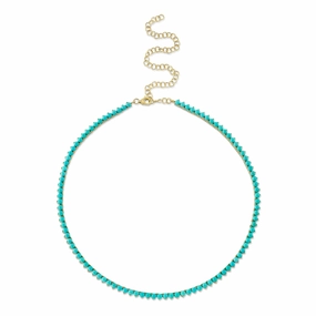 Composite Turquoise Tennis Necklace