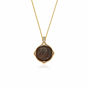 Constantine I the Great Greek Bronze Coin Pendant