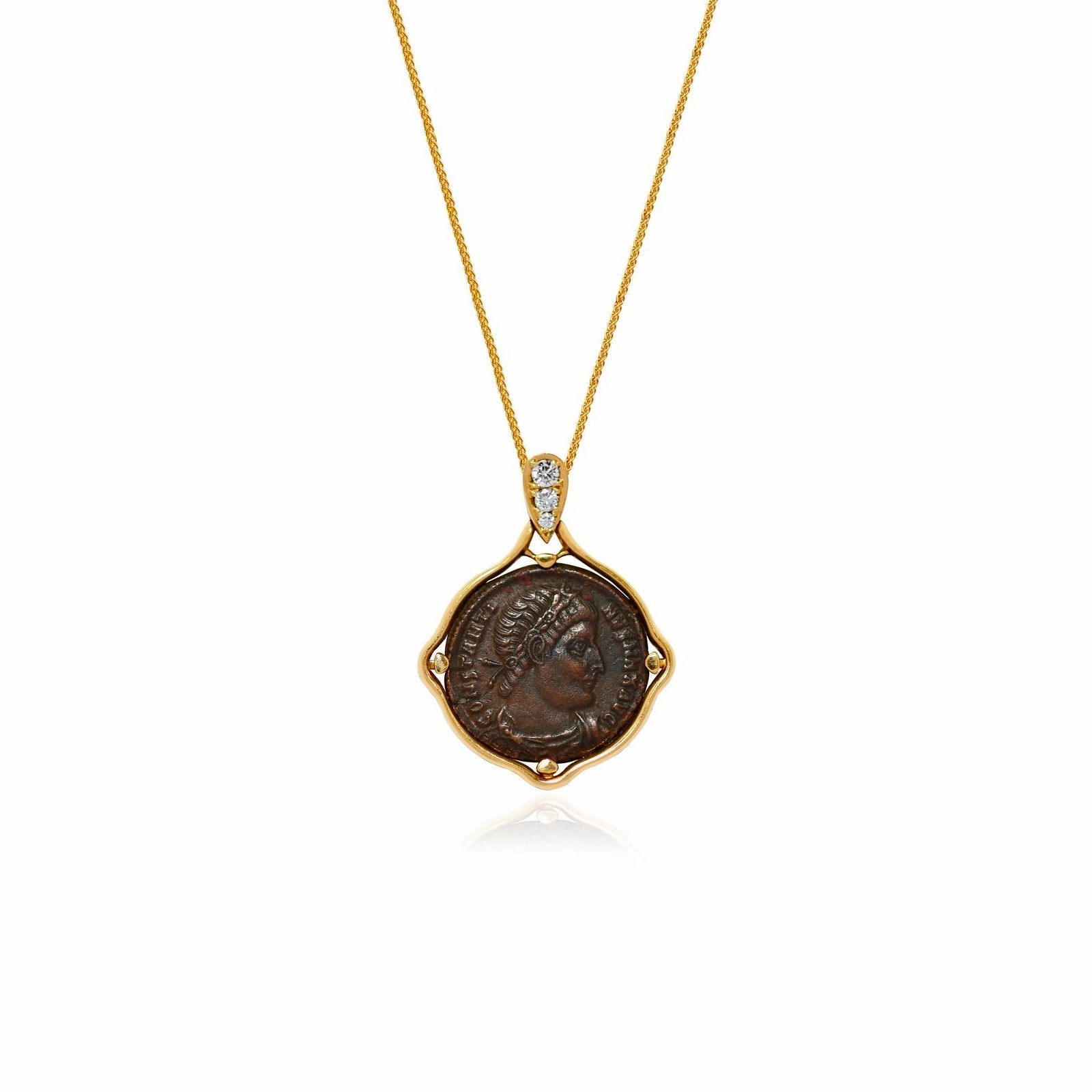 Constantine I the Great Greek Bronze Coin Pendant