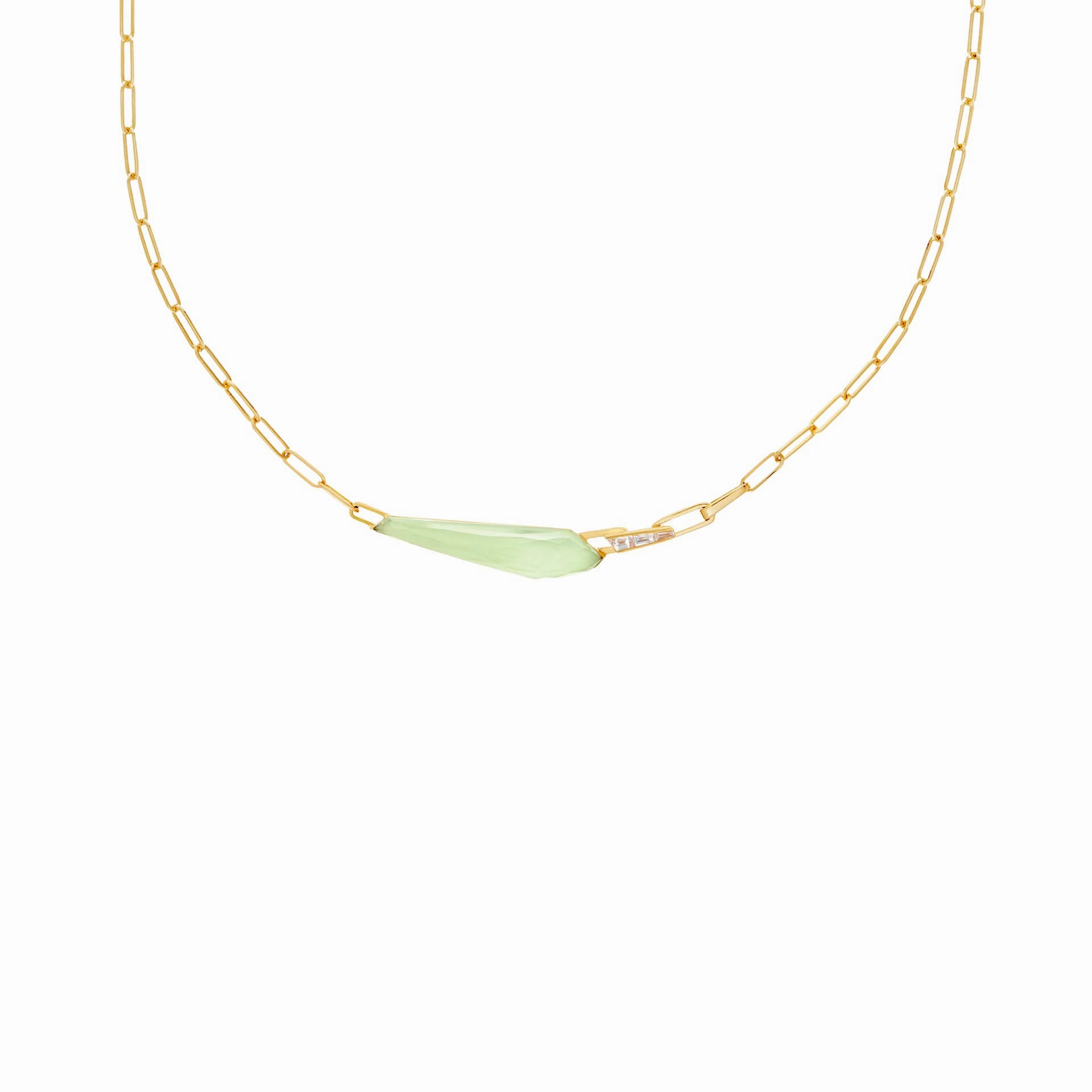 Crystal Haze Shard Slimline Linked Choker in Chrysolemon