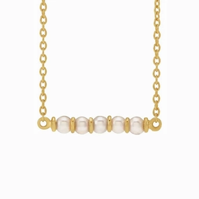Cultured Freshwater Pearl Bar Necklace