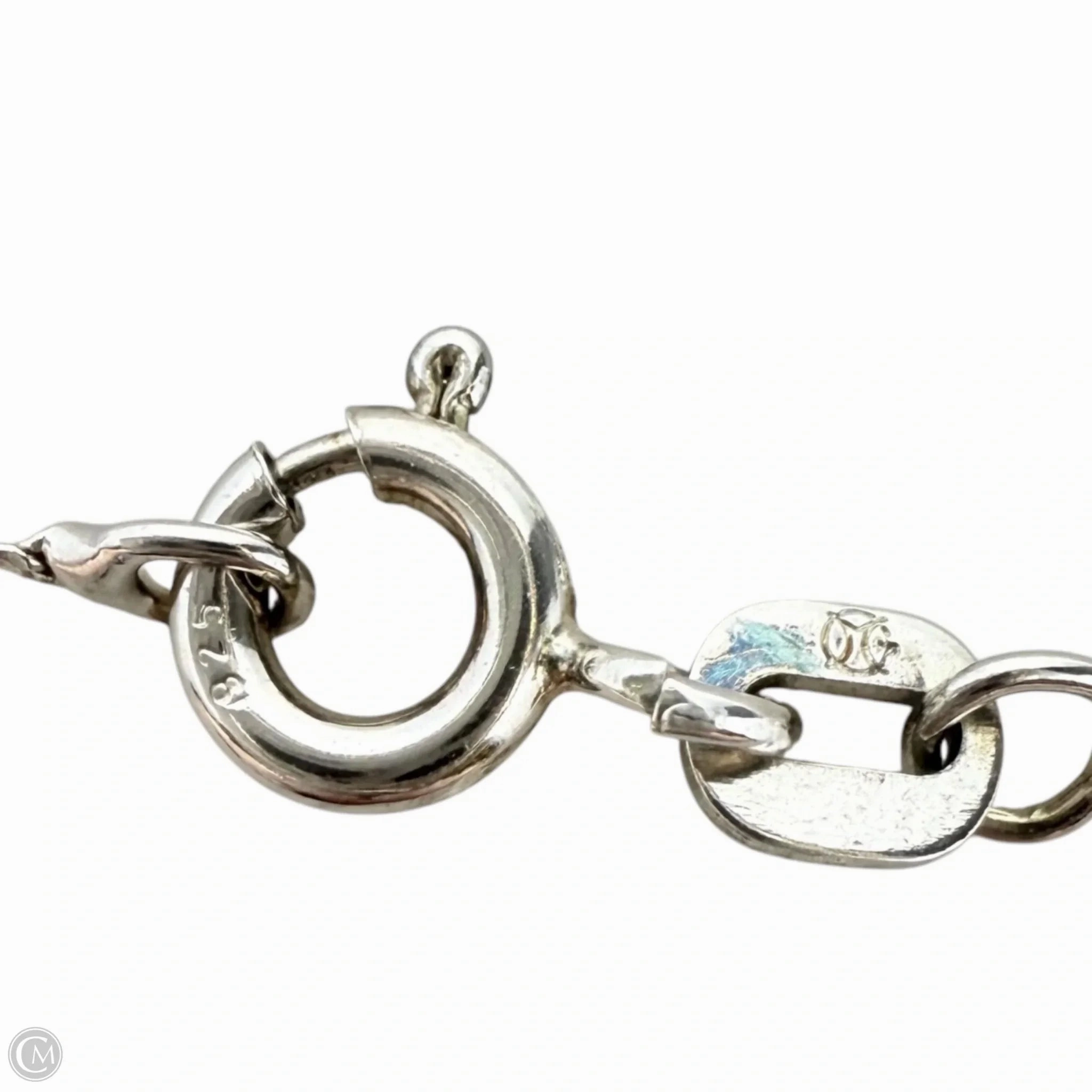CZ Sterling Silver Solitaire Pendant Necklace By Unbranded