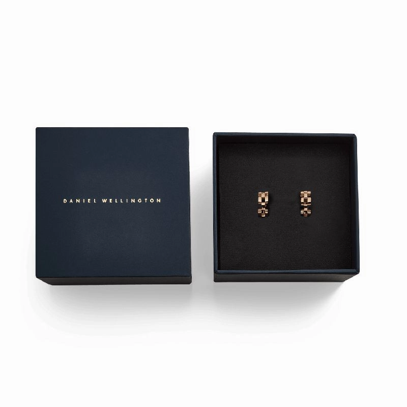 Daniel Wellington 3-Link Earrings Rose Gold