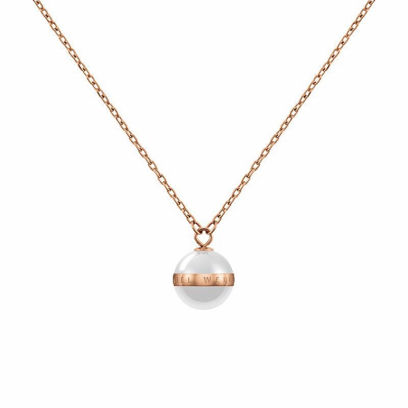 Daniel Wellington Aspiration Necklace Rose Gold White