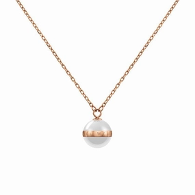 Daniel Wellington Aspiration Necklace Rose Gold White