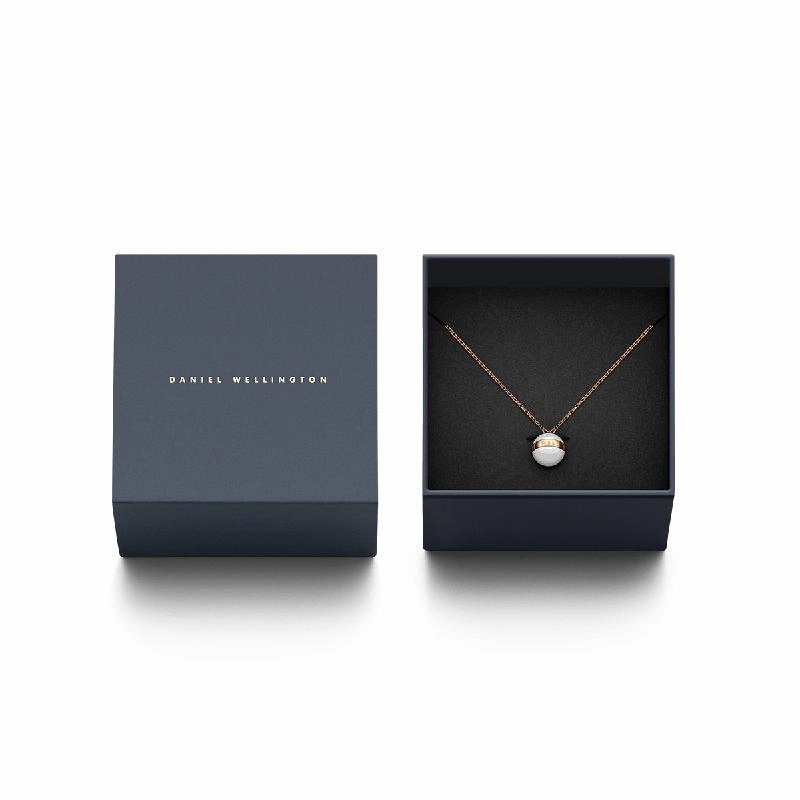 Daniel Wellington Aspiration Necklace Rose Gold White