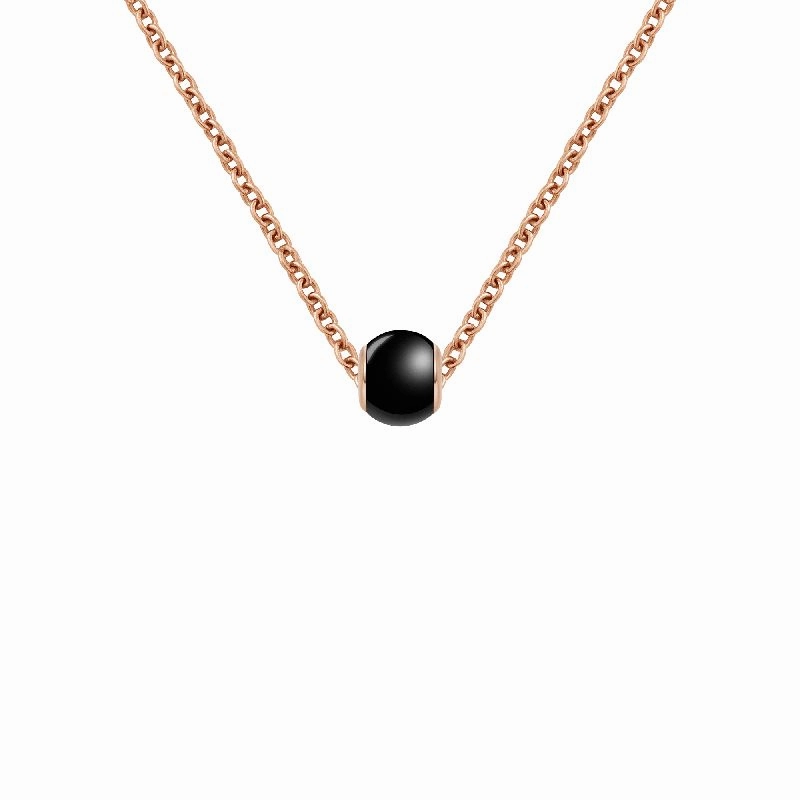 Daniel Wellington Black Orb Charm Rose Gold
