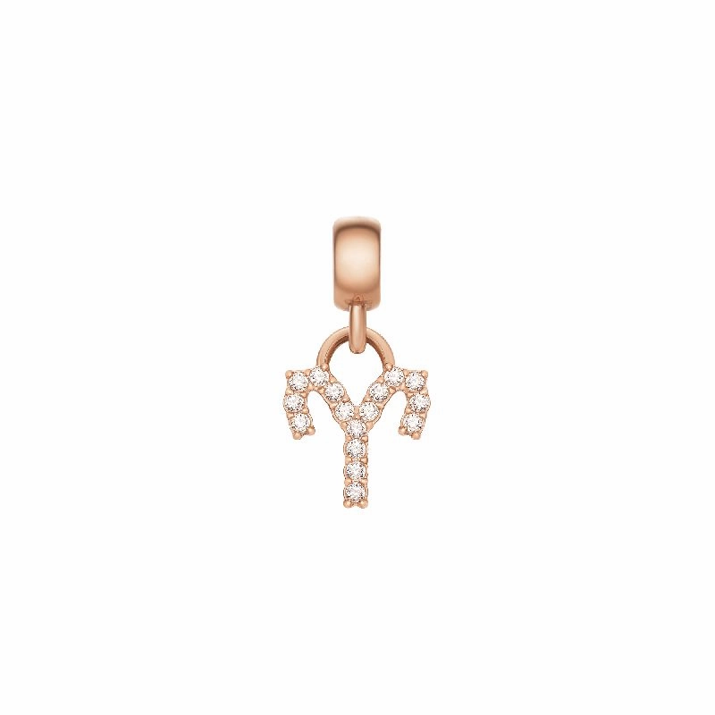 Daniel Wellington Crystal Aries Charm Rose Gold
