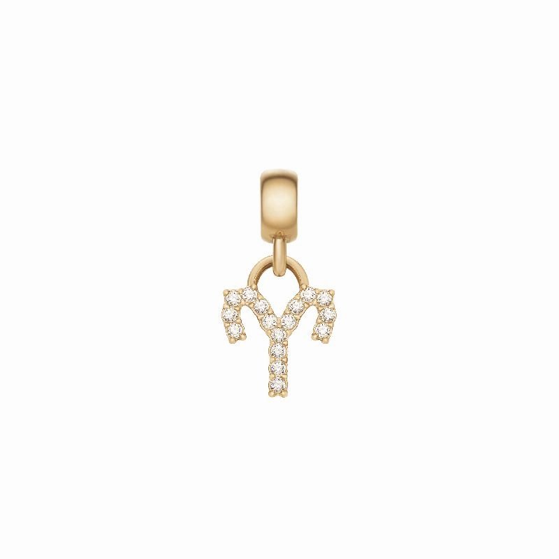 Daniel Wellington Crystal Aries Zodiac Charm Gold