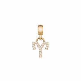 Daniel Wellington Crystal Aries Zodiac Charm Gold