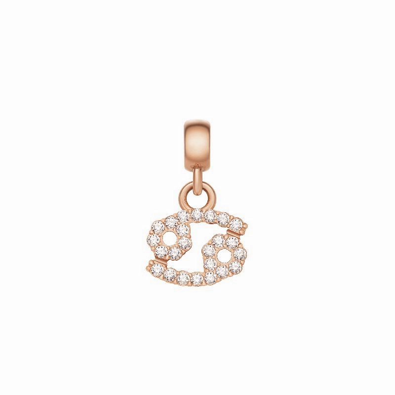 Daniel Wellington Crystal Cancer Charm Rose Gold