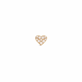 Daniel Wellington Crystal Heart Stud Gold