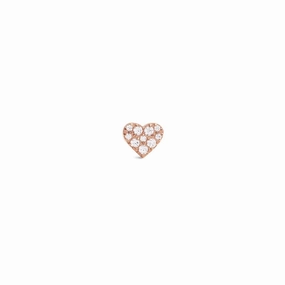Daniel Wellington Crystal Heart Stud Rose Gold